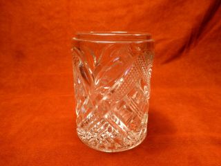 Clear Vintage Glass Pickle Castor Caster Jar Antique Q - Tip Holder