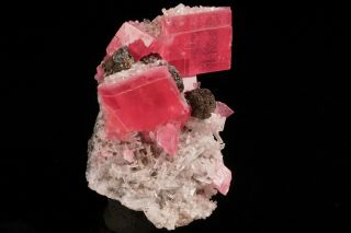 Aesthetic Rhodochrosite,  Quartz & Tetrahedrite Crystal Sweet Home Mine,  Colorado