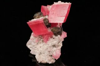 AESTHETIC Rhodochrosite,  Quartz & Tetrahedrite Crystal SWEET HOME MINE,  COLORADO 2