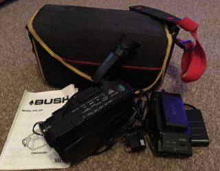 Fully Bush Vcc 200 Vhs Camcorder Rare Vintage With Charger And Batteries