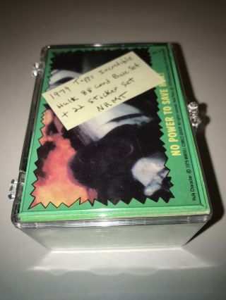 1979 Toops Incredible Hulk 88 Card Complete Set And 22 Sticker Set Nrmt