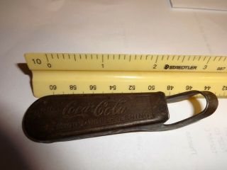 Antique Vintage Coca Cola Bottle Opener Solid Metal Patina