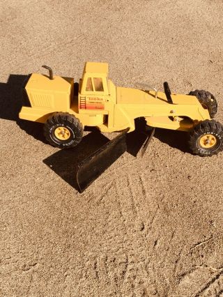 Vintage Mighty Tonka Road Grader With Side Plow Snow - 1980,