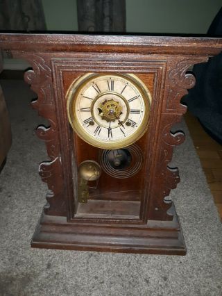 Waterbury Gingerbread Clock/ With Alarm