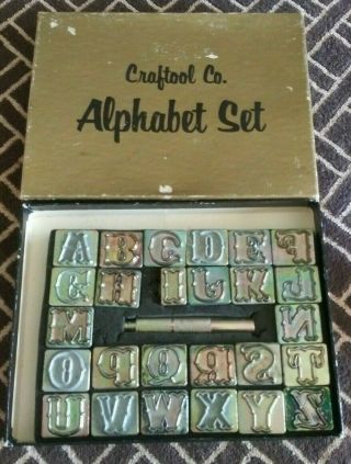 Vtg Craftool 1 " Alphabet Set 8132