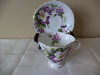 Vintage Royal Windsor Teacup And Saucer Bone China England