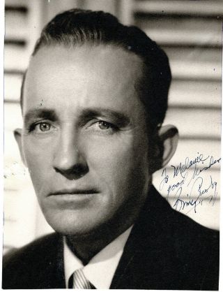 American Popular Singer,  Oscar Winner Actor Bing Crosby,  Vintage Signed Photo