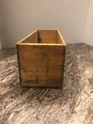 Antique Vintage Kraft Cheese Box Wooden Wood 5 Pound 12” Chicago 2