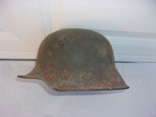 Ww1 German M1916 Steel Helmet With Liner Band - - Large Size - - Barn Fresh Find