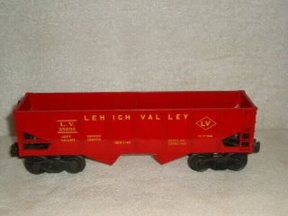 Lionel Vintage Post War 6456 (glossy Red) Lehigh Valley 25000 Hopper
