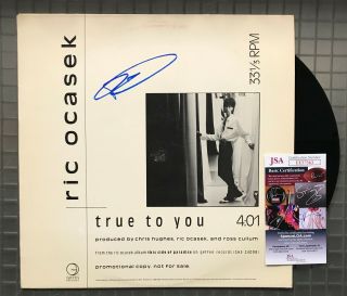 Ric Ocasek The Cars Signed Autograph " True To You " Album Vinyl Lp Jsa
