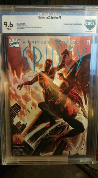 Universe X Spidey 1 Dynamic Forces Variant 9.  6 Cbcs With