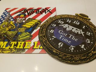 Anthrax - I Am The Law 12 " & Got The Time 10 " Vinyl Singles Thrash Metal Ex/ex