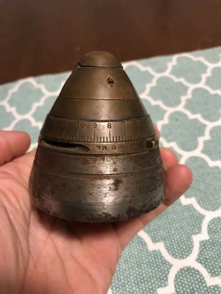 Wwi Us Artillery Fuse Trench Art Paperweight