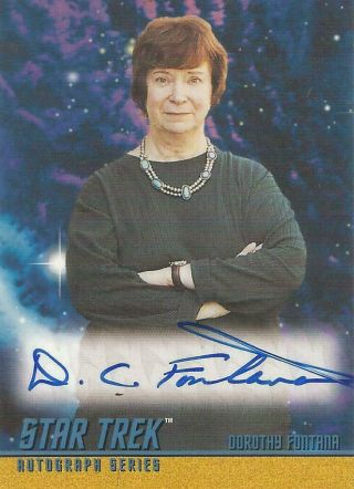 Star Trek Series Season 2: A29 Dorothy Fontana " Writer " Autograph Card