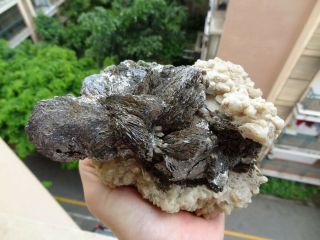 4.  9lb Floater Lollingite Cluster With Calcite China