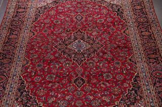 Vintage Traditional Floral RED Oriental Area Rug Hand - Knotted LARGE WOOL 10x13 3