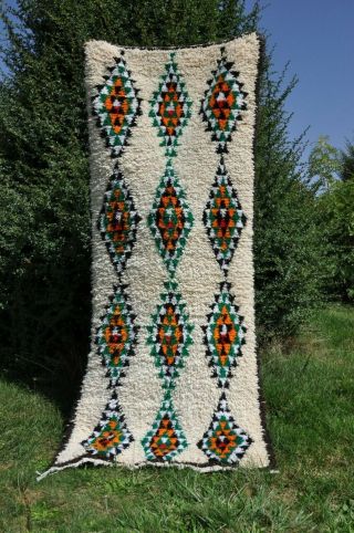 Tribal Vintage Beni Ourain Moroccan Handmade Rug Azilal Berber Carpet 3 