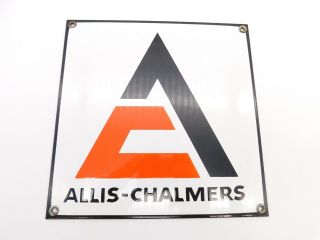 Vintage Allis Chalmers Porcelain Sign Farm Tractor