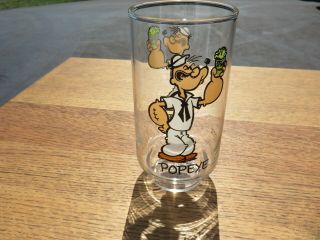 Vintage 1975 Coca Cola Kollect A Set Series Popeye The Sailorman Glass Tumbler