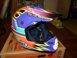 Vintage Shoei Motocross Helmet Troy Lee Vf - X,  Damon Bradshaw