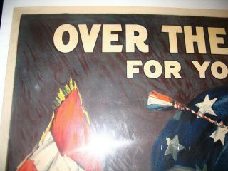 US WW1 3rd Liberty Loan Poster Over The Top For You Riesenberg Art Ketterlinus 3
