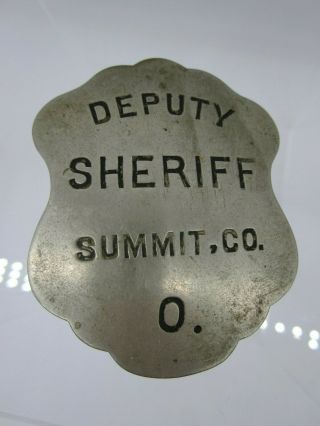 Vintage Obsolete Police Badge - Deputy Sheriff Summit County Ohio