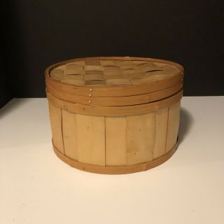 Vintage Round Wooden Box