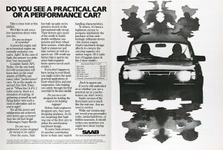 1983 Saab 900 Vintage Advertisement Rorschach Test