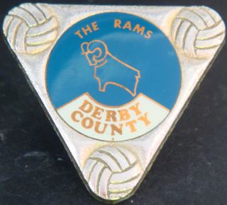 Derby County Fc Vintage 1970s 80s Insert Badge Maker Coffer London 38mm X 34mm
