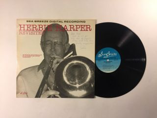 Herbie Harper Revisited Lp Sea Breeze Jazz Sbd101 Us 1983 Vg,  Signed 9g