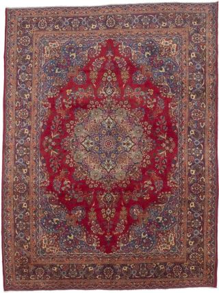 Classic Handmade Vintage 10x13 Large Red Floral Oriental Rug Home Decor Carpet