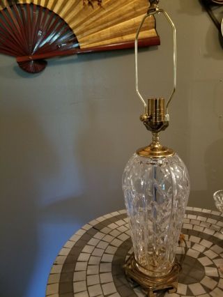 Crystal And Brass Lamp