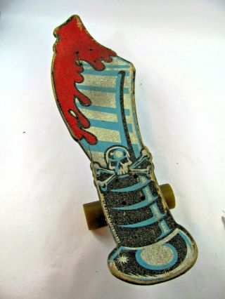 Vintage Santa Cruz Skateboard Skull Crossbones Blood Bullet Oj Iii Bones 608