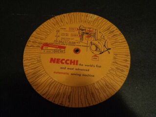 Rare Vintage Necchi Bu Mira Sewing Machine Wonder Wheel Diagram