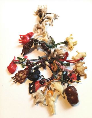 Group X20 Of Celluloid Charms Including Vintage Art Deco 1930 