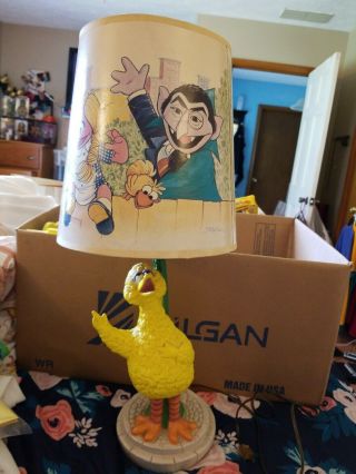 Vintage Plastic Big Bird Table Lamp Muppets Sesame Street