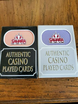 24 Decks Total Sahara Casino Las Vegas Playing Cards.  12 Decks Each Color.