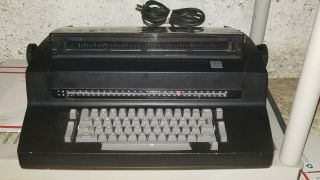 Vintage Black Ibm Selectric Ii 2 Correcting Typewriter W/ Cover Intact