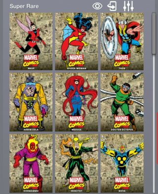Marvel Collect By Topps Digital Classic Color Series 1 & 2 Set W Awards