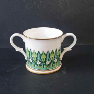 Art Nouveau Porcelain Two Handled Cup,  England,  Royal Dairy Windsor,