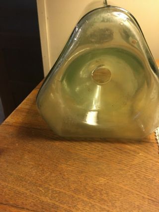 Vintage Glass Minnow Trap Green Glass 3