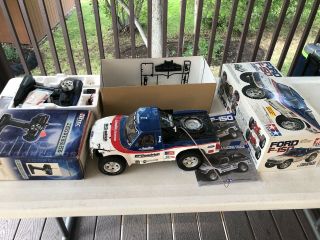 Vintage Tamiya Ford F - 150 1/10 Scale 4x4 Rc Truck & Controller