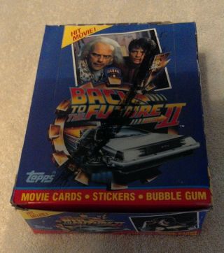 1989 Topps Back To The Future Ii Wax Box (36) Packs With Poster