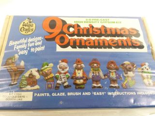 vtg Wee Crafts 9 Christmas Ornament Kit,  1053 