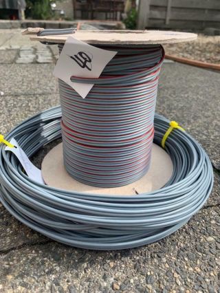 40,  40 Meter 1966 Telefunken Grey Speaker Cable Vintage 2 X 0.  75mm Copper
