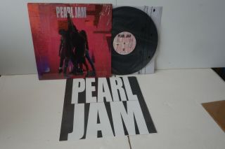 M - /m - Pearl Jam " Ten " 1st Press Us Sony Epic Records,  Nm Innersleeve Shrink 1991