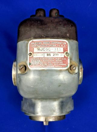 Vintage American Bosch Mjc6c - 312 Magneto Oliver Cw 46° Fully