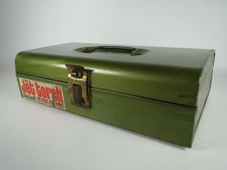 Bernzomatic Industrial Storage Utility Chest Vtg Jet Torch Old Metal Tool Box