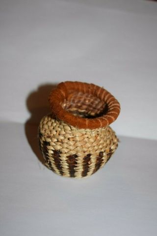 Apache Indian Miniature Olla Basket Native American Miniature 1